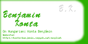 benjamin konta business card